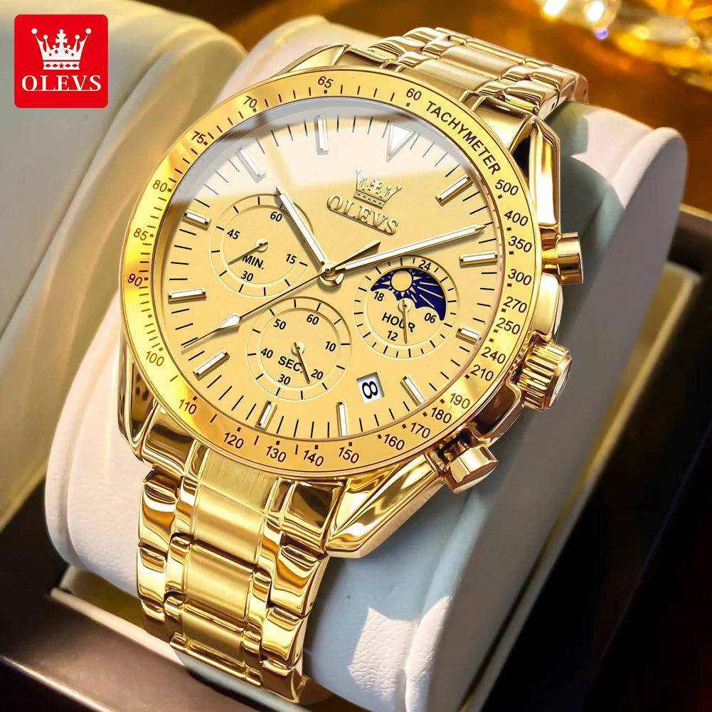 OLEVS Best Selling Original Watches for Men High Quality Stainless Steel Multifunction Mens Watch Fashion Trend Wrist Watch Men