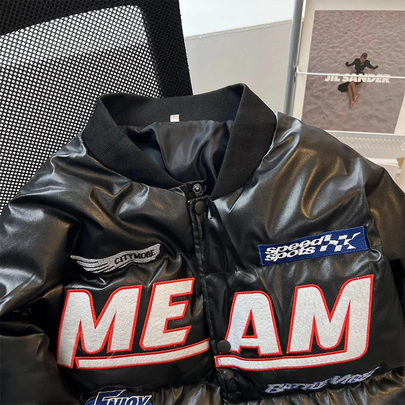 Men's Winter Retro Cotton Jacket Street Pilot Locomotive Suit Hiphop Cotton Jackets Thickened Single-breasted Stand Collar Coats
