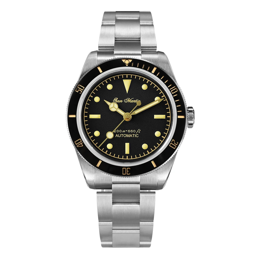 San Martin SN004 Upgraded 38mm 6200 Diver Watch for Men 6200 NH35 Automatic Mechanical Watches Luxury Sapphire Waterproof 200m