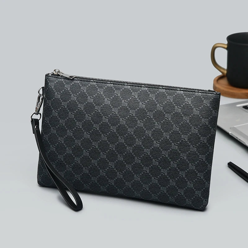 Fashion Business Men Day Clutch Bag High Quality PU Leather Male Money Handbag Casual Men's Cardholder Case Pouch Bag