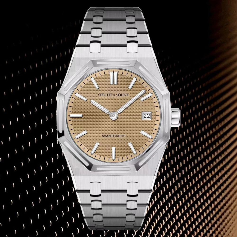 2025 New Specht & Söhne 38mm Quartz Wristwatch For Men Luminous Sapphire Crystal Ultrathin Stainless Steel Watch 50M Waterproof