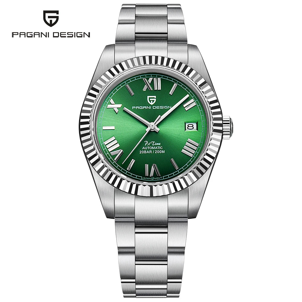 2024 New PAGANI DESIGN DD40 Mens Automatic Watches Men Mechanical Wristwatch AR Sapphire Waterproof Stainless Steel Reloj Hombre