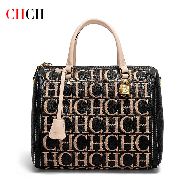 CHCH Women's Shoulder Bag New Embroidered Letter Design Handbag Women's Tote Bag