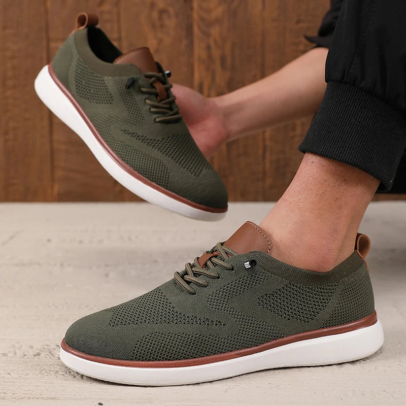 Comfortable Men's Shoes Lightweight Breathable Mesh Fabric High Quality Trendy Shoes Outdoor Commuting Versatile Hiking Shoes