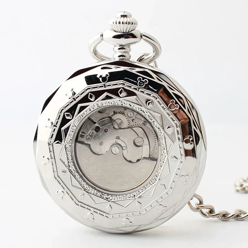 Luxury High Quality Golden Moon Phase Mechanical Pocket Watch Roman Number Tourbillon Dial Pendant Chain Men Women PJX1398