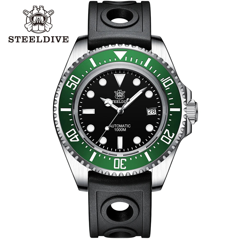 STEELDIVE SD1964 New Arrival 2024 Oversize 45.4mm Stainless Steel 1000M Waterproof NH35 Automatic Mens Dive Watch with Valve