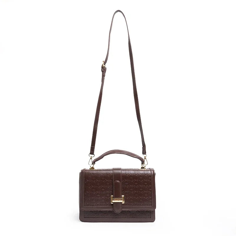 CH High Quality Ladies Solid Colour Print Design Crossbody Bag Small Square Bag Superior Sense Ladies Casual Shoulder Bag Letter