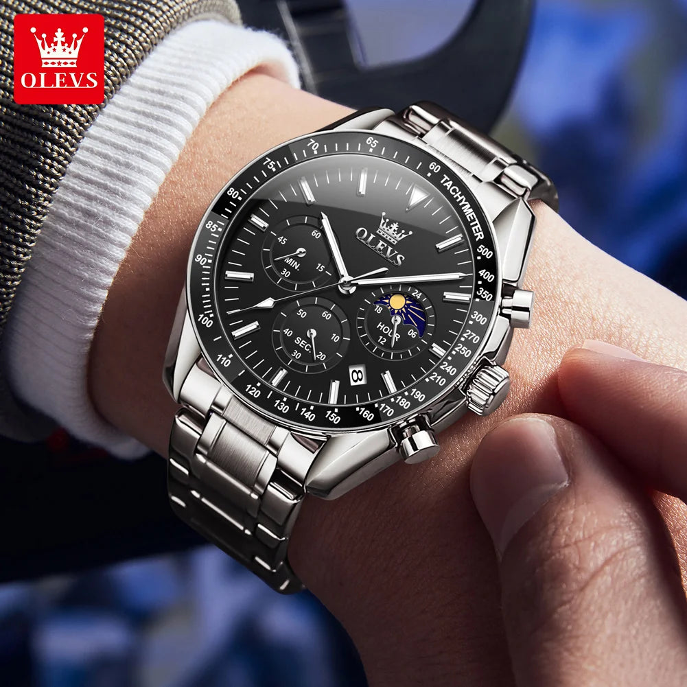 OLEVS Best Selling Original Watches for Men High Quality Stainless Steel Multifunction Mens Watch Fashion Trend Wrist Watch Men