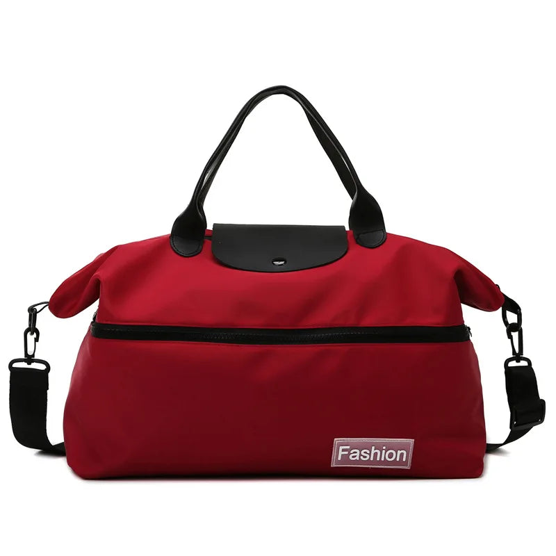 New Travel Bag Large Capacity Expandable Waterproof Sports Fitness Handbag Dry and Wet Separation Outdoor Travel Bag Storage Bag
