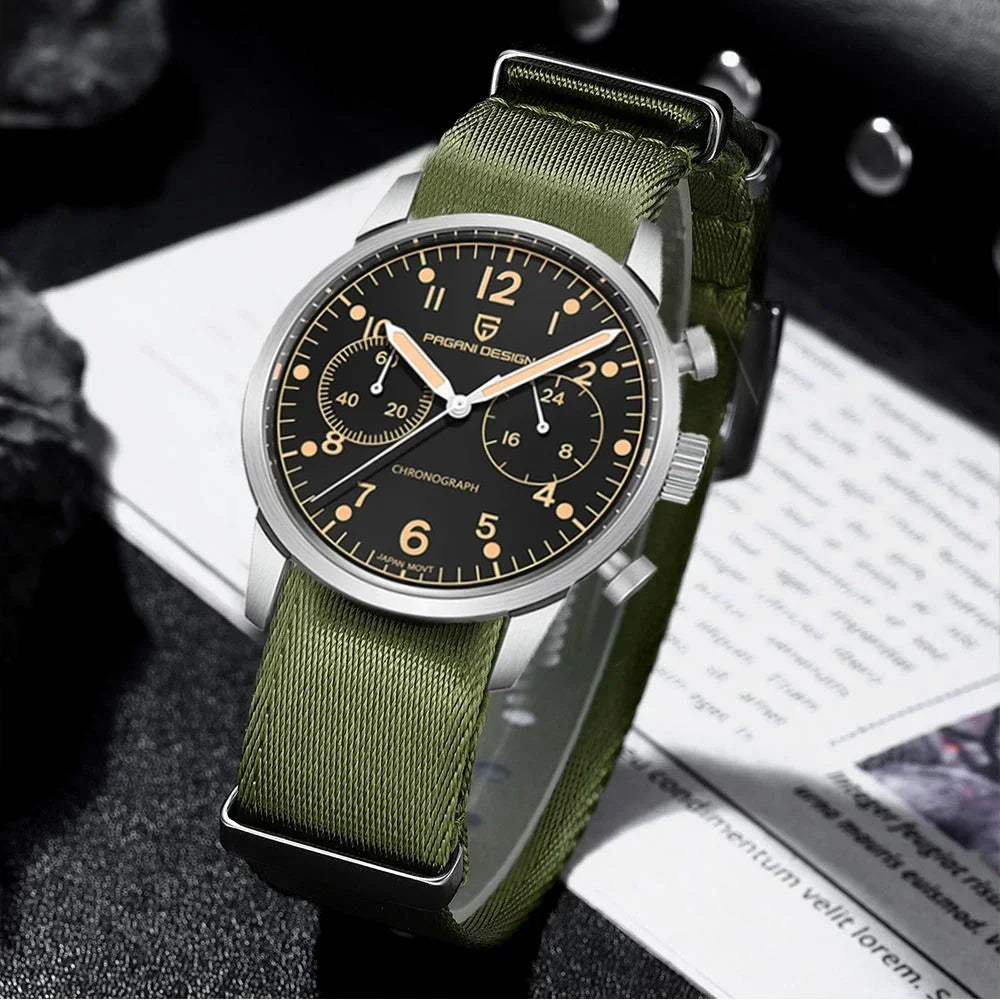 2025 PAGANI DESIGN Quartz WristWatch VK64 Multifunctional Watches Sapphire AR Coating Stainless steel Waterproof Watch for Men