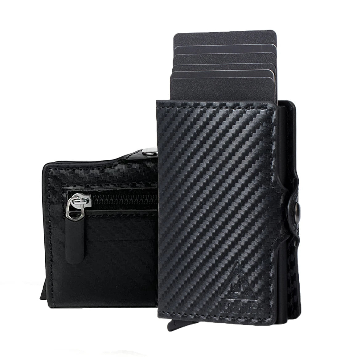 RFID Business Credit Card Holder Men Multifunction Automatic Aluminium Alloy Leather Cards Case Mini Wallet Slim Coin Purse