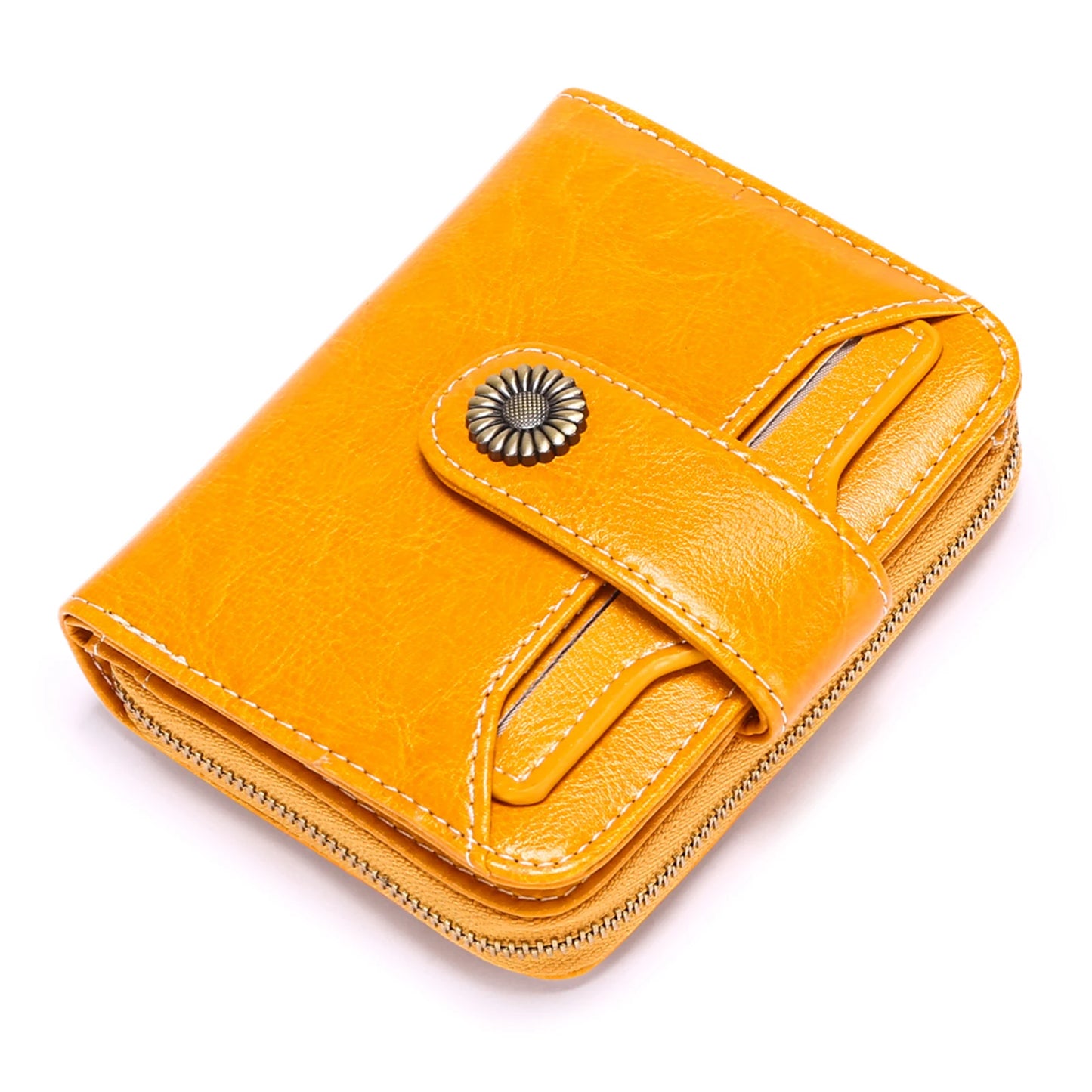 High Quality Women's Genuine Leather Wallet Female RFID Anti Theft Card Holder Coin Purse Wallets for Women Clutch Bag