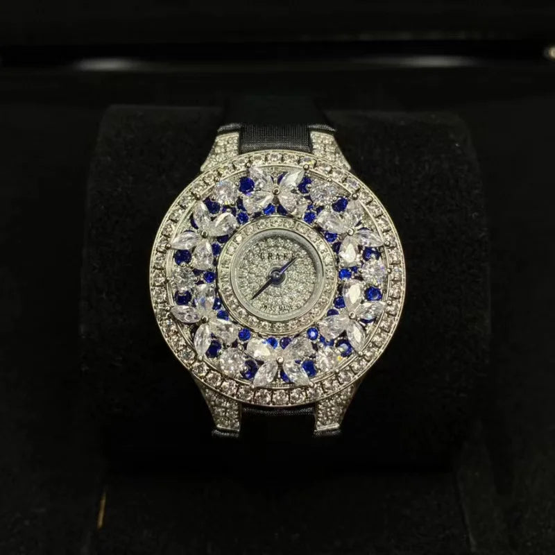 Luxury Colorful Women's Watch Quality Jewel Wristwatch Bracelet Elegant Timepiece for Ladies Luxury Brands Quartz Watches clock