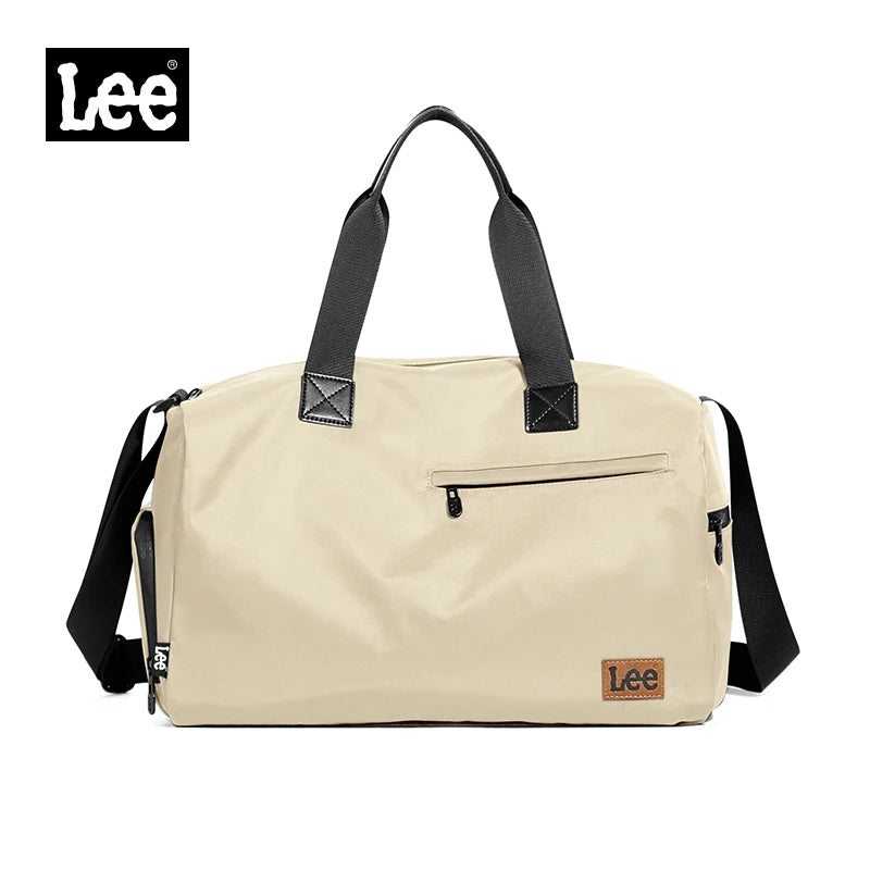 LEE Waterproof Nylon Lightweight Gym Duffel Bags Women Men Dry Wet Shoe Pocket Weekend Overnight Shoulder Luggage Travel Bag