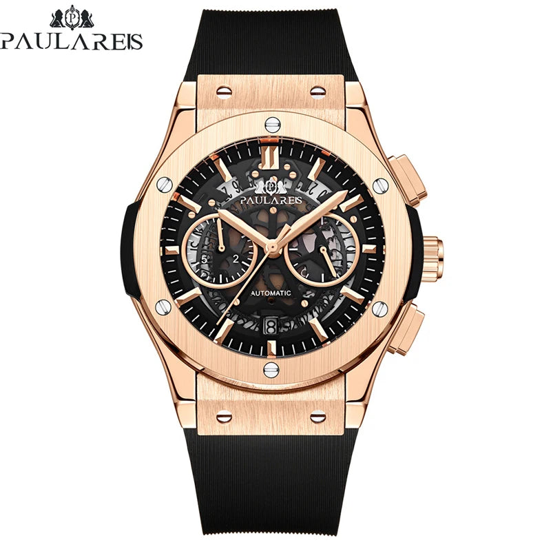 PAULAREIS P Brand Fashion Luxury Men's Quartz Watches Waterproof Luxury Watch Sport Clock Men Classic Business Wristwatch Male