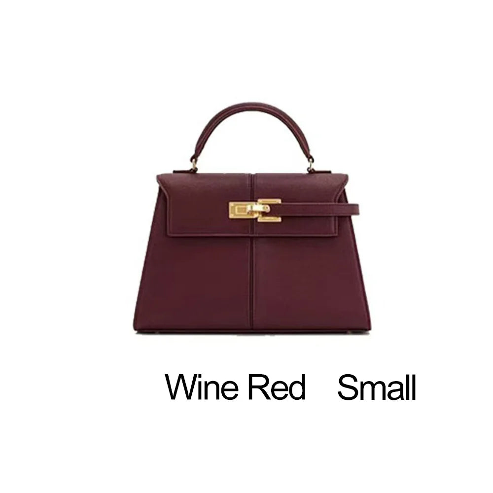 Women's Handbag 2025 Trapezoidal Leather Women's Bag Versatile Fashion Niche Handbag Denim Blue Tote Bag Small Crossbody bags