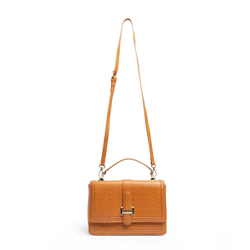 CH High Quality Ladies Solid Colour Print Design Crossbody Bag Small Square Bag Superior Sense Ladies Casual Shoulder Bag Letter