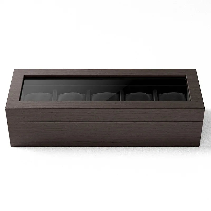 Watch Box Storage Case Wood Watch Boxes Organizer for Men Mechanical Wrist Watches Transparent Skylight Display Collection Gift