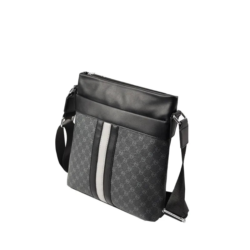 Letter Print Crossbody Bags Men Luxury Plaid Single Shoulder Bag Men's Crossbody Bag Fashion Business Shoulder Messenger Bag