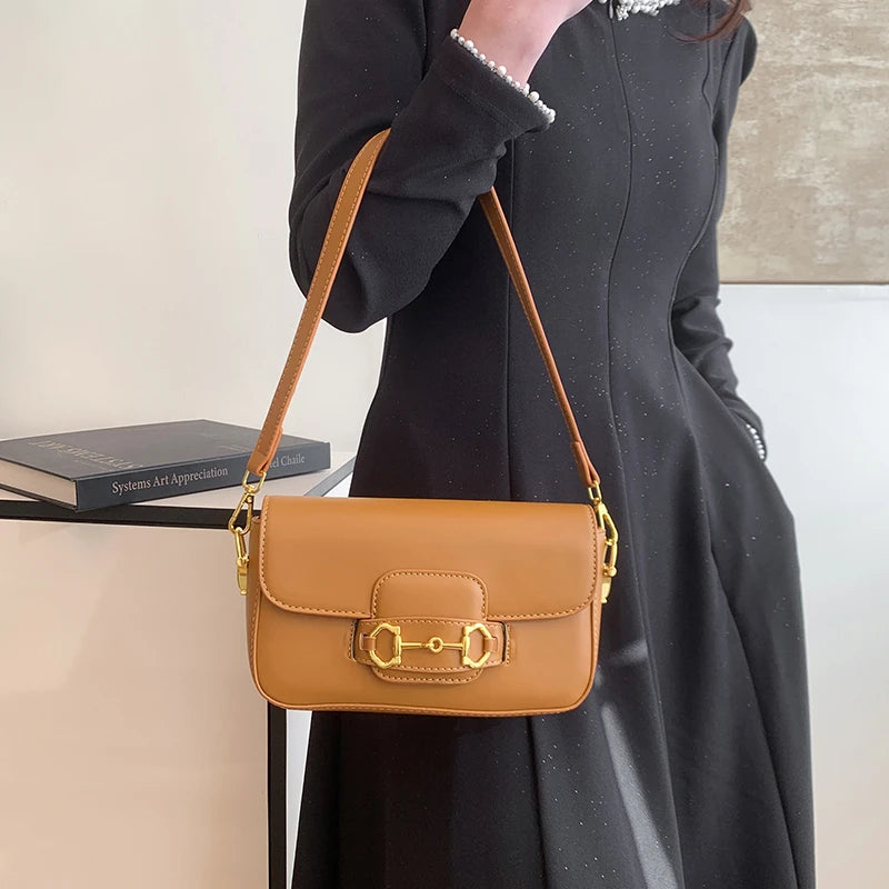 Elegant Leather Handbag For Women - Designer Crossbody Shoulder Bag Ladies Tote Premium Messenger Purse