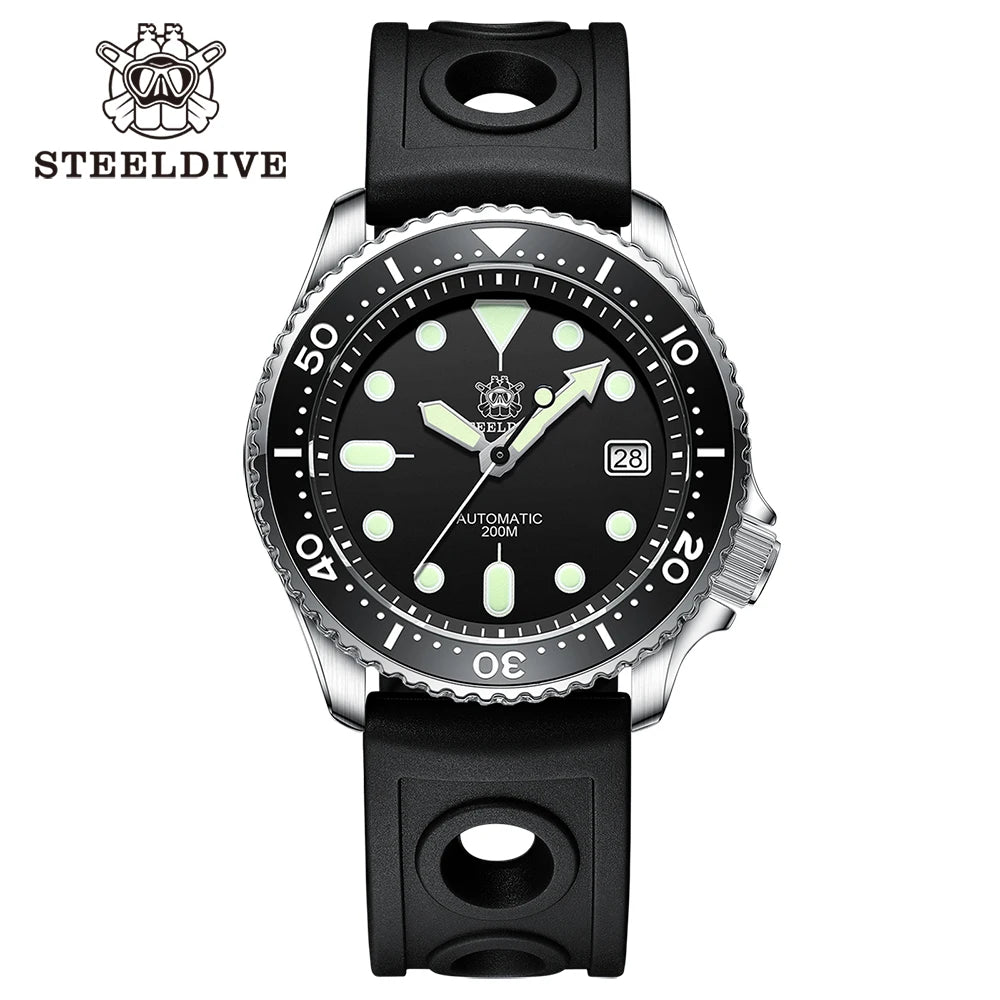 Steeldive SD1973 Men's watch Dive Watch Automatic Mechanical Men's watch NH35 V2 Bracelet 41mm Diver watch men watches
