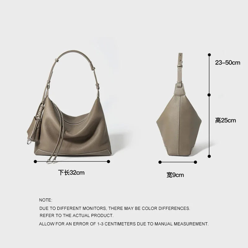 bags for Women Tote Fashion Underarm Women's bag Large Capacity cowhide shoulder Bag Casual Commuter Retro Crossbody Handbags