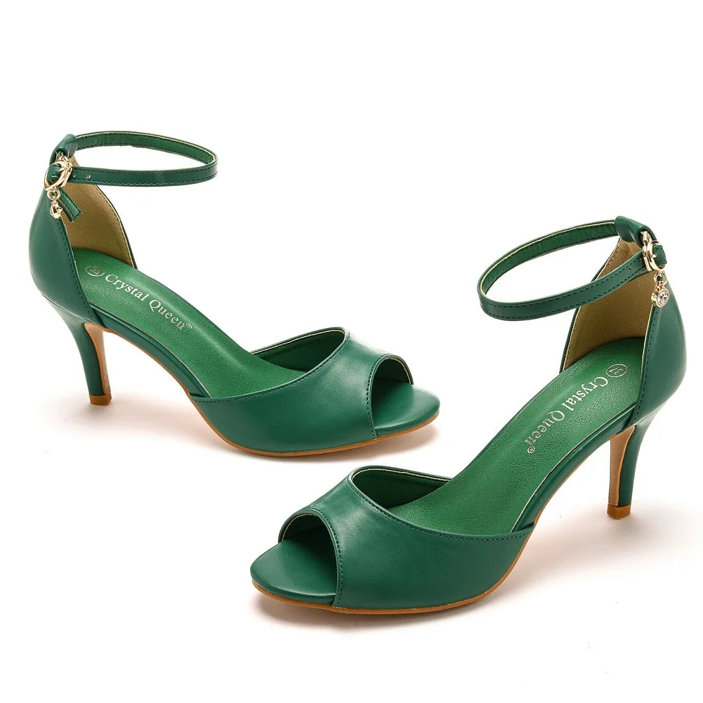 Women Sandals Plus Size 36-43 Shoes for Women Summer Elegant 7cm High Heel Peep Toe Comfortable Party Evening Sandalias Mujer