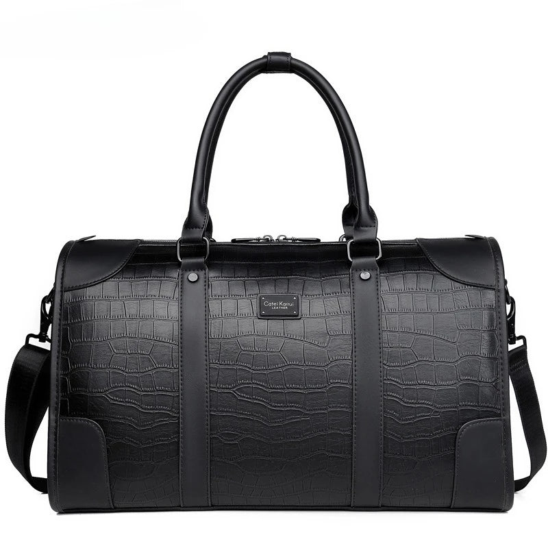 Fashion Handbag Bag Men Business Travel Tote Luxury Alligator PU Leather Luggage Bag With Shoulder Strap Crossbody Bags Duffle