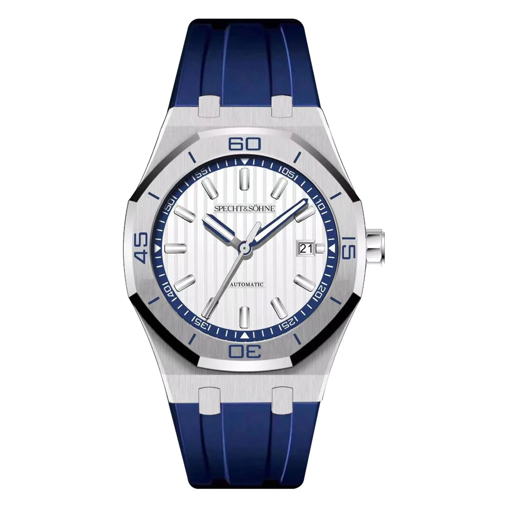 New Luxury Specht & Söhne Automatic Mechanical Watches Japan 8215 Movt Stainless Steel Watch Sapphire Crystal Waterproof 40MM