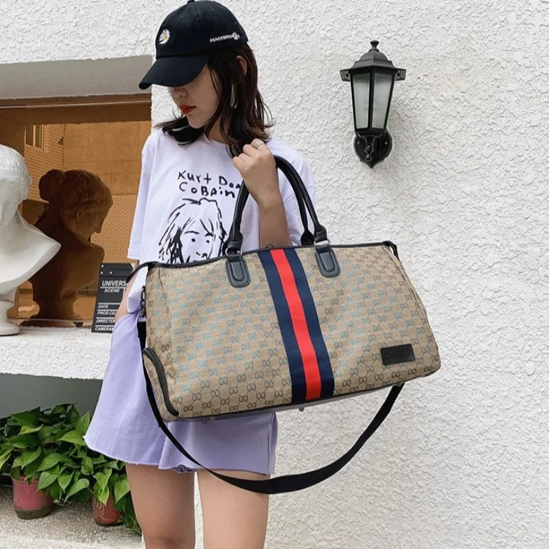 High Capacity Handbag Women Shoulder Bag Portable Multifunctional Lightweight Fashion Simple Work And Travel