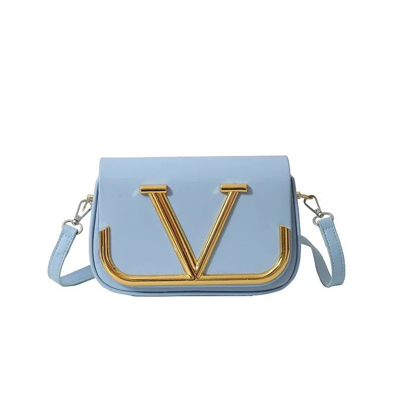 Elegant Simple Crossbody Handbag For Business Women With Solid Color Large Capacity Trendy Logo Design