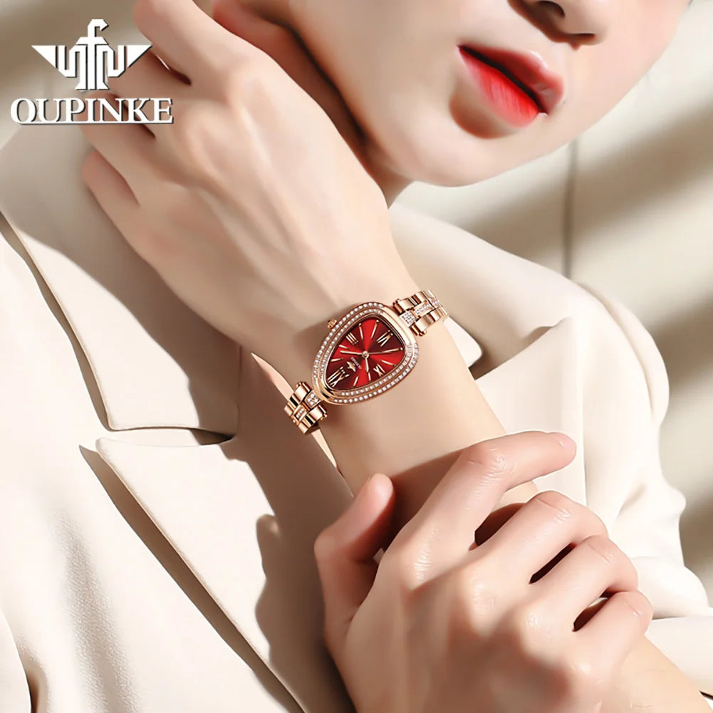 OUPINKE Quartz Wtch for Women Swiss Certification Wristwatch
