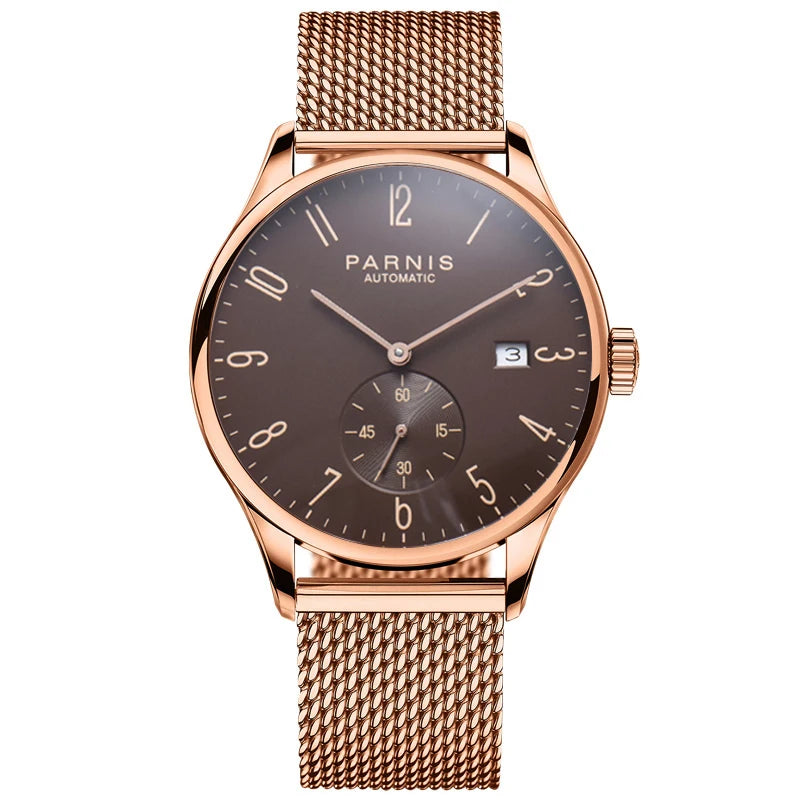 Parnis Mechanical Watches Minimalist Watch for Men Wristwatch Luxury Waterproof Automatic hombre Relogio Masculino Calendar 2025
