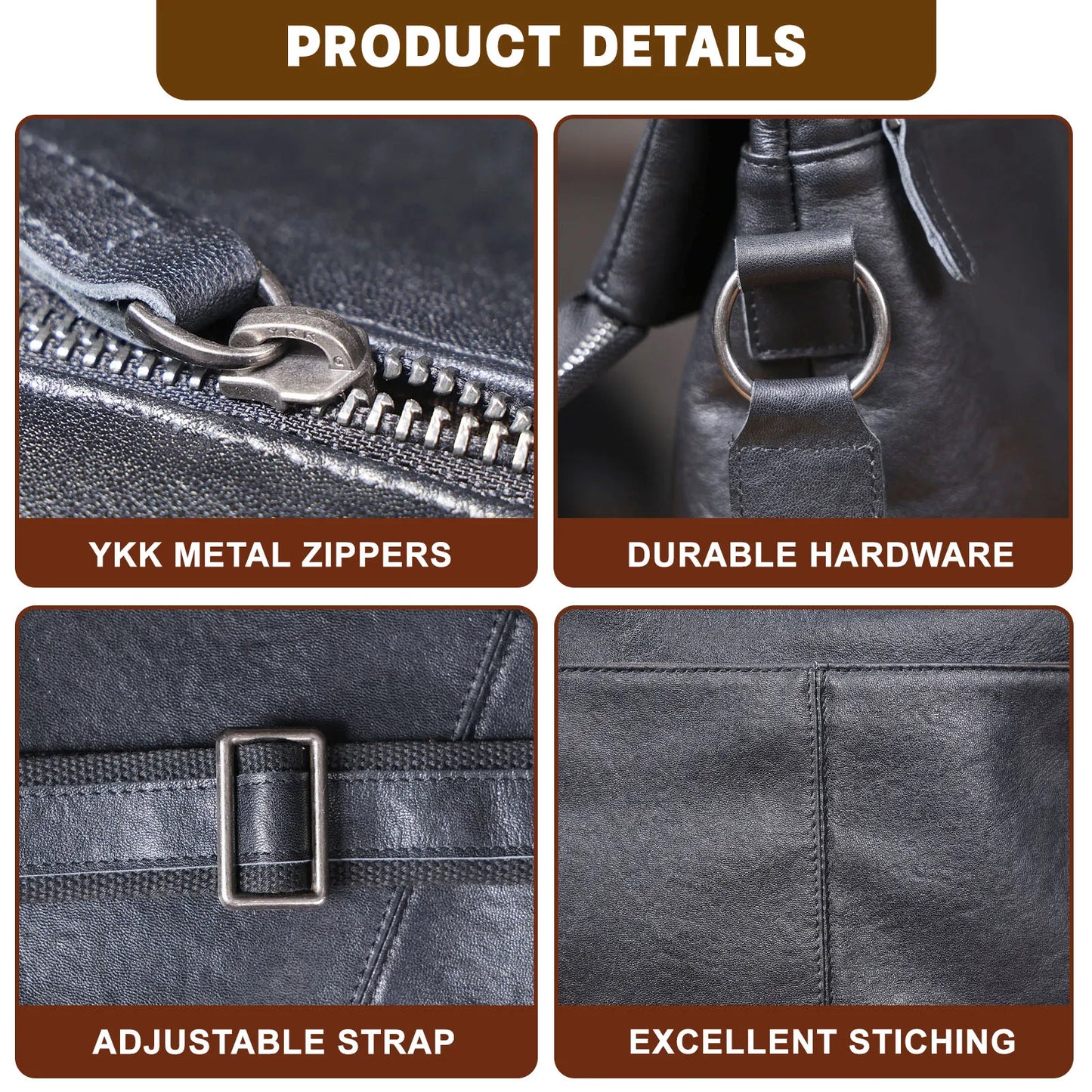 Genuine Leather Men's Shoulder Bag Crossbody Laptop Bags Simple Cowhide Top Layer Vegetable-tanned Leather Fashion Casual