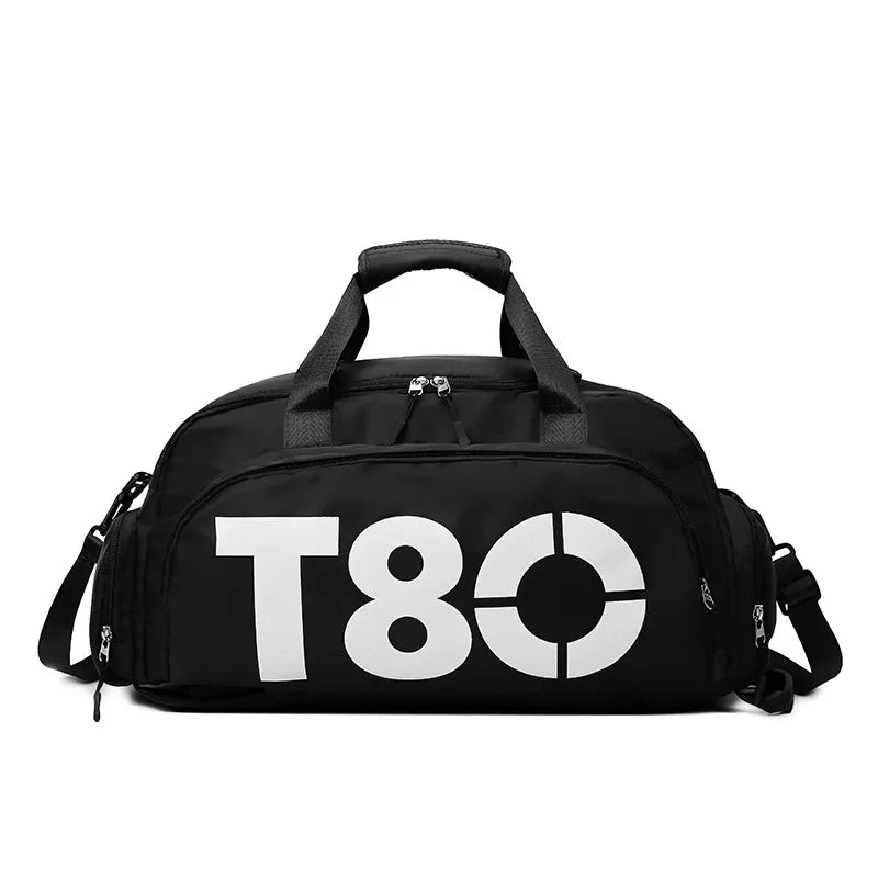 Women's Handbag T80 Gym Sports Backpack for Man Hand Bag Fitness Travel Tote Shoe Shoulder Duffle Crossbody Portable Boston Bag