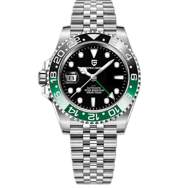 PAGANI DESIGN New NH34 Men Mechanical Watches AR Coating Sapphire Glass Automatic Watch 100M Waterproof GMT Sports Watch for Men