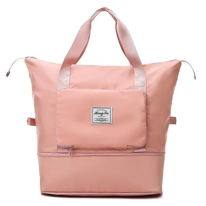Customizable Women Foldable Large Capacity Women Gym Bags Shoulder Bag Women Training Travel Handle Handbag