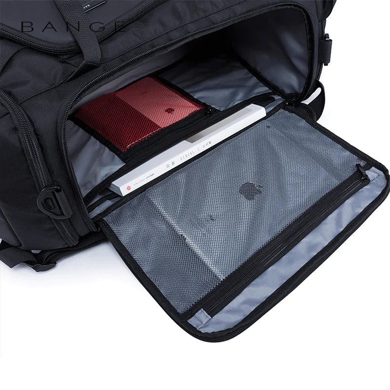 Bange Gym bag for Men Suitcase Backpack Large Capacity Waterproof Anti-stain Men Duffle Bag Travel Hand Luggage Bags