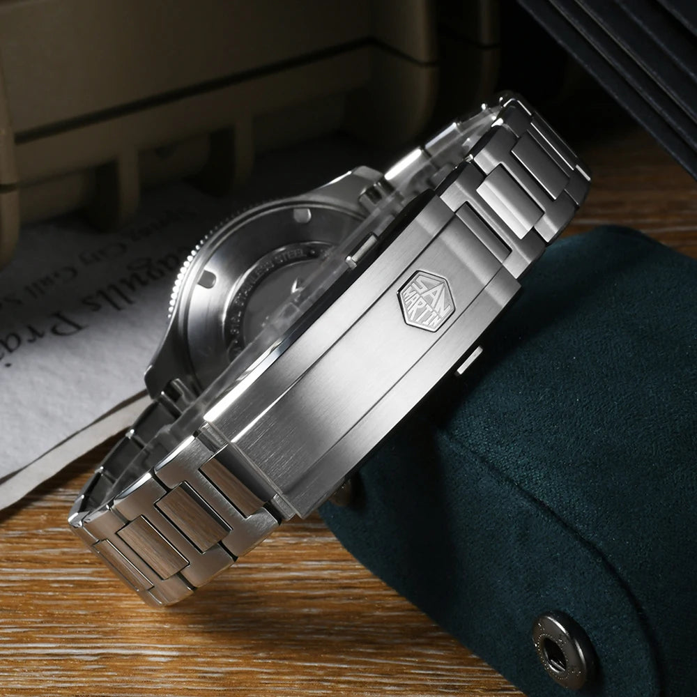 2025 San Martin New 40mm Diver Watch Stainless Steel NH35 Automatic Mechanical 200m Waterproof Men Timepiece Luminous SN0118G-B