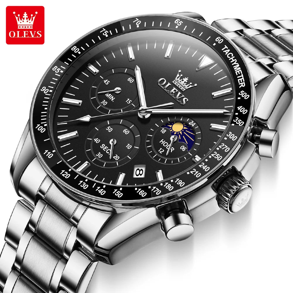 OLEVS Best Selling Original Watches for Men High Quality Stainless Steel Multifunction Mens Watch Fashion Trend Wrist Watch Men