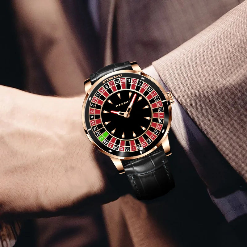 2024 Jacb PINDU Design Men's Top Luxury Mechanical Leather Watch Mesh Strap Fashion Men's Waterproof Montre Homme+ Beautiful Box