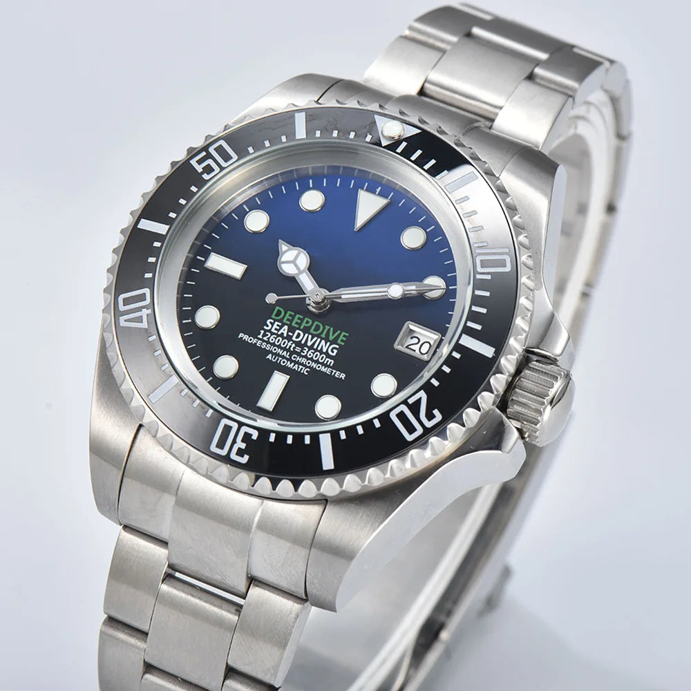 WATCH 44mm Watch Men's Deep Sea Mechanical Watch Waterproof Business NH Series 35 movement Waterproof 10Bar sapphire glass date