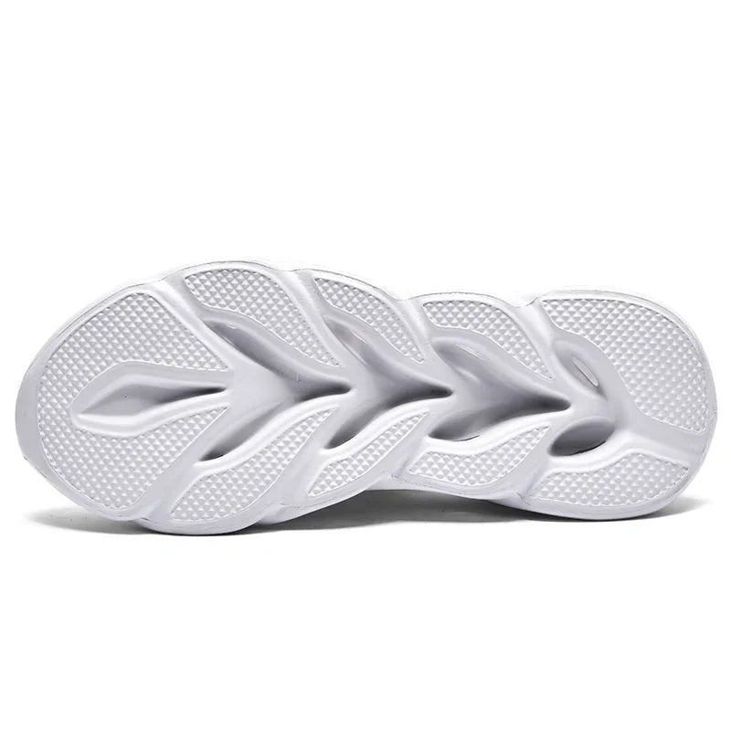 Hot New Men Chunky Sneakers Mesh Breathable Summer Fashion Platform Lightweight Mens Casual Shoes White Big Size 39-46