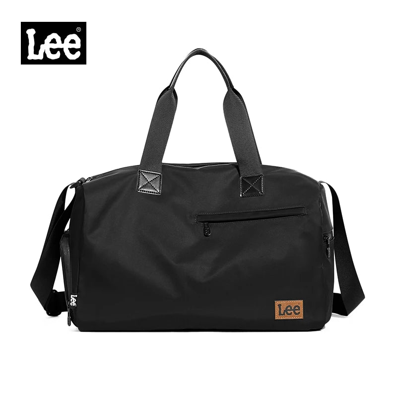 LEE Waterproof Nylon Lightweight Gym Duffel Bags Women Men Dry Wet Shoe Pocket Weekend Overnight Shoulder Luggage Travel Bag