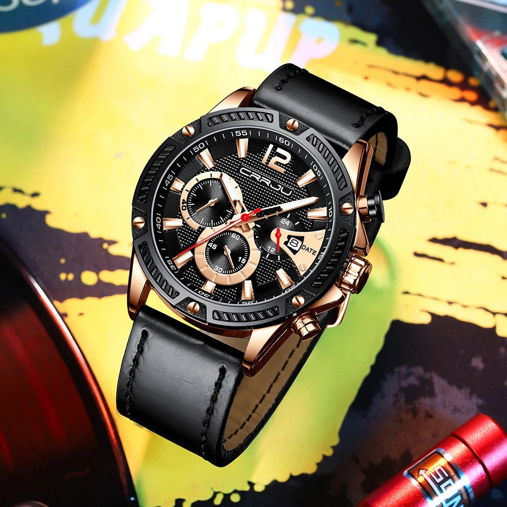 Top Brand Men's Watches Luxury Square Quartz Wristwatch Waterproof Luminous Chronograph Watch for Men Date Clock