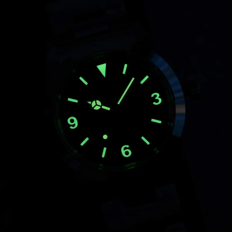 Baltany 2024 New 36mm Explorer NH38 Men's Automatic Mechanical Watch Sapphire Crystal Stainless Steel Waterproof 20Bar Luminous