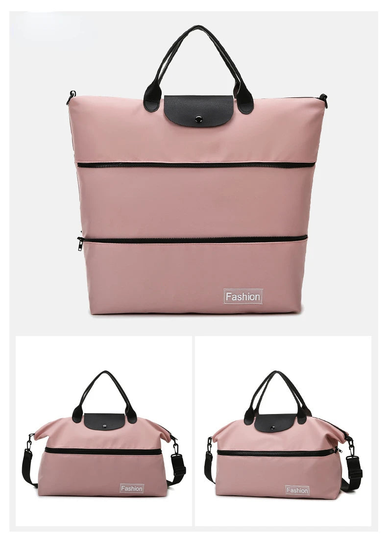 New Travel Bag Large Capacity Expandable Waterproof Sports Fitness Handbag Dry and Wet Separation Outdoor Travel Bag Storage Bag