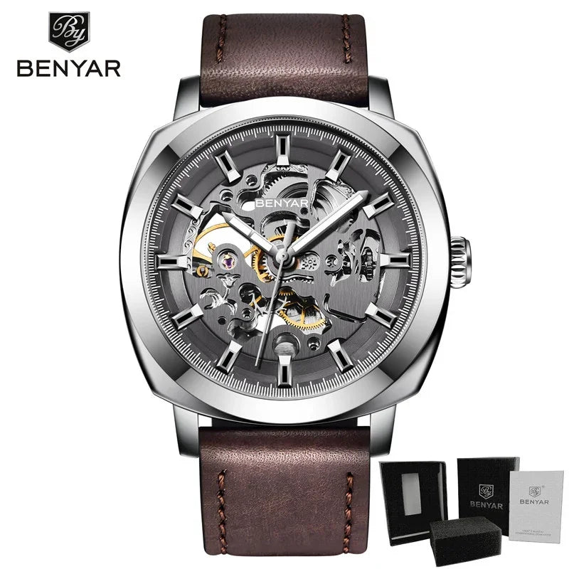 BENYAR Men's Watches Top Brand Luxury Business Automatic Mechanical Watch Men Waterproof Sport Wrist Watches Relogio Masculino