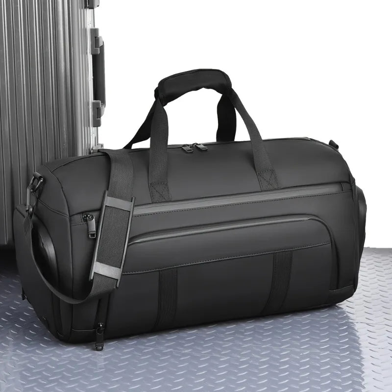Large capacity men's sports crossbody bag, suitable for gym, travel, and outdoor activities - available in gray/green/black