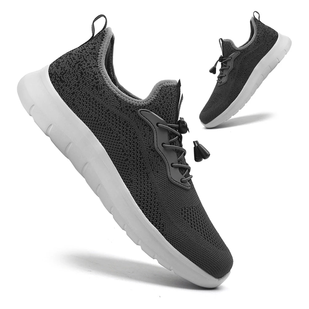 Men's Spring Summer Woven Sneakers, Breathable Adjustable Buckle Durable Outdoor Running Workout Shoes